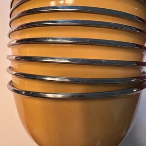 Pottery Barn Yellow and Silver Dinnerware Set